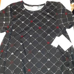 Lularoe Valentine Jessie dress with hearts